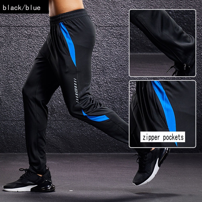 Men's Zipper Pocket Sport Pants: Running. Soccer. and Fitness - true deals club