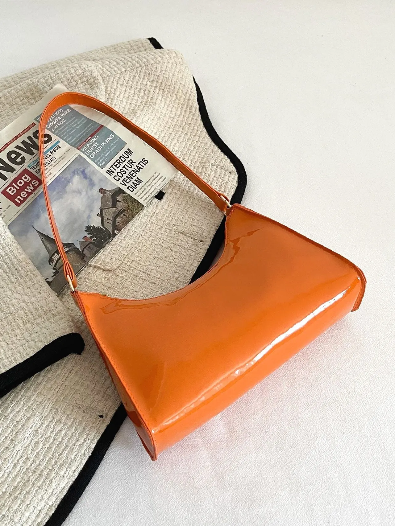 Bag For Love - Artificial Patent Leather Square Bag  - Women Maxct Bags