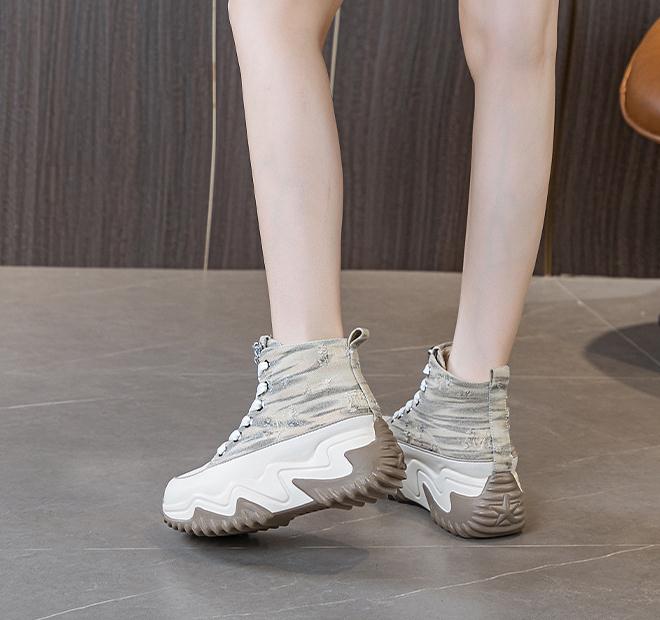 7cm Platform Fashion Ladies Sneakers - true deals club