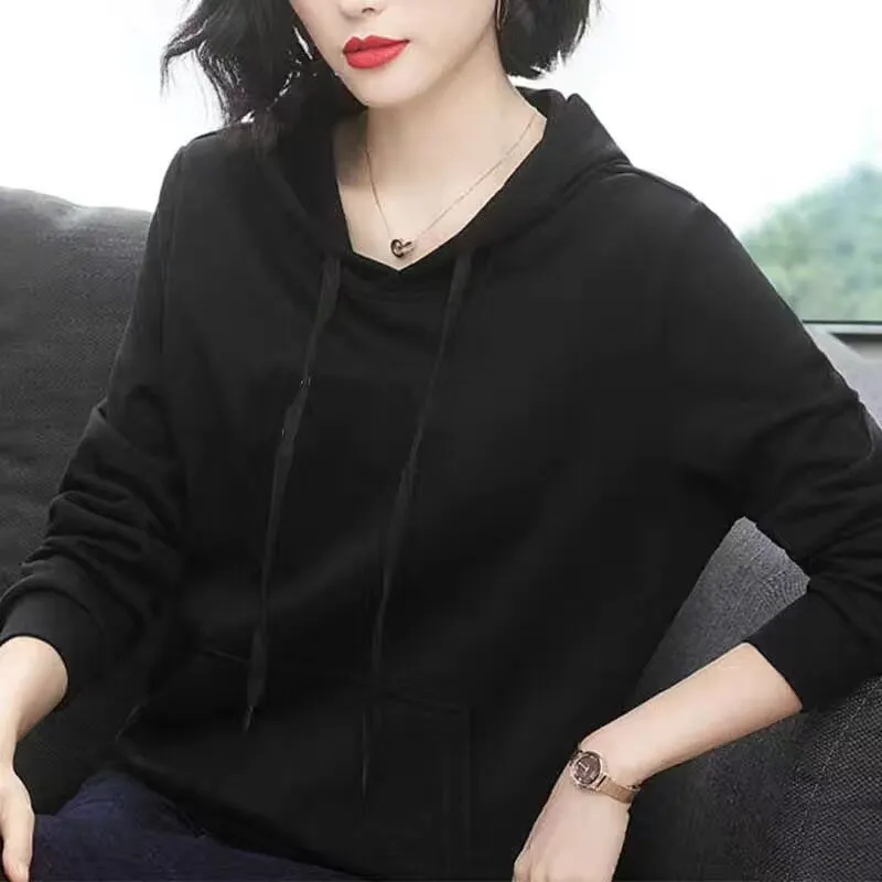 Maxct Women Cotton Hoodies Autumn Comfy Autumn Hooded Sweatshirt Women Hip Hop Hoodie Classic Hoody Pullover Tops Clothes 589