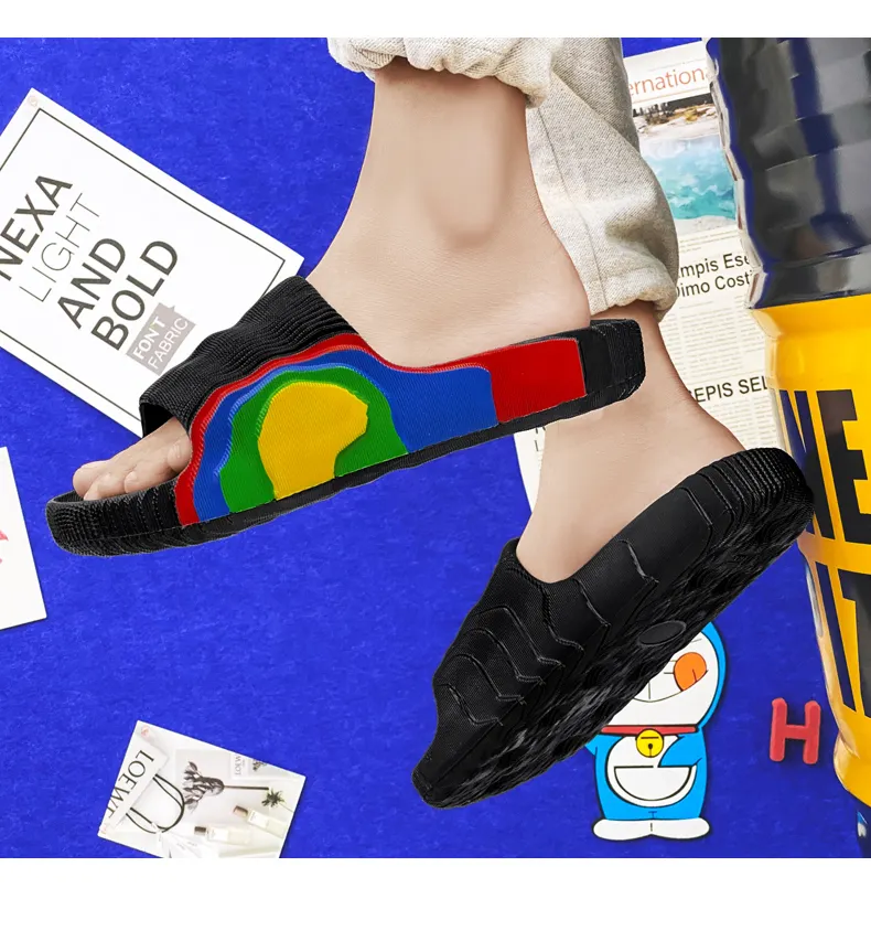 Graffiti Indoor Bathroom Men Flats - true deals club