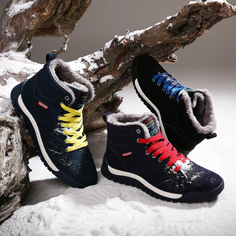 Cozy Winter Men's Snow & Hiking Boots Plush, Non-slip Maxct