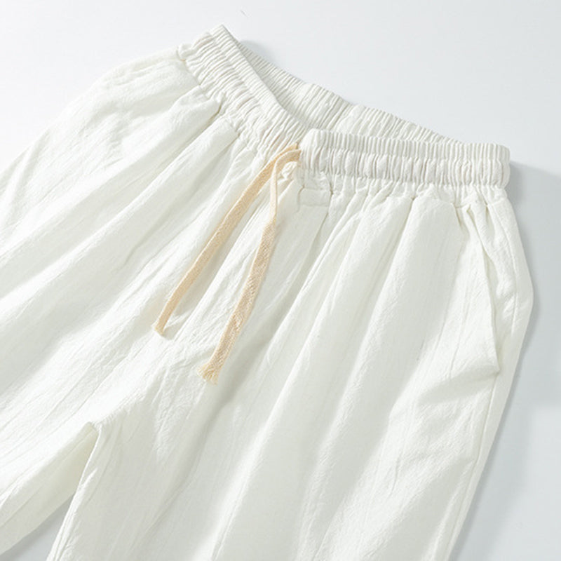 Maxct Retro Cotton Linen Shorts