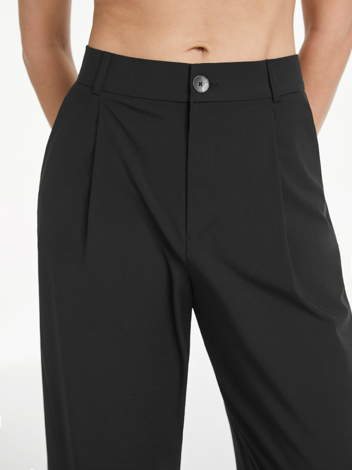 Maxct High Waisted Relaxed Straight Leg Dress Pants