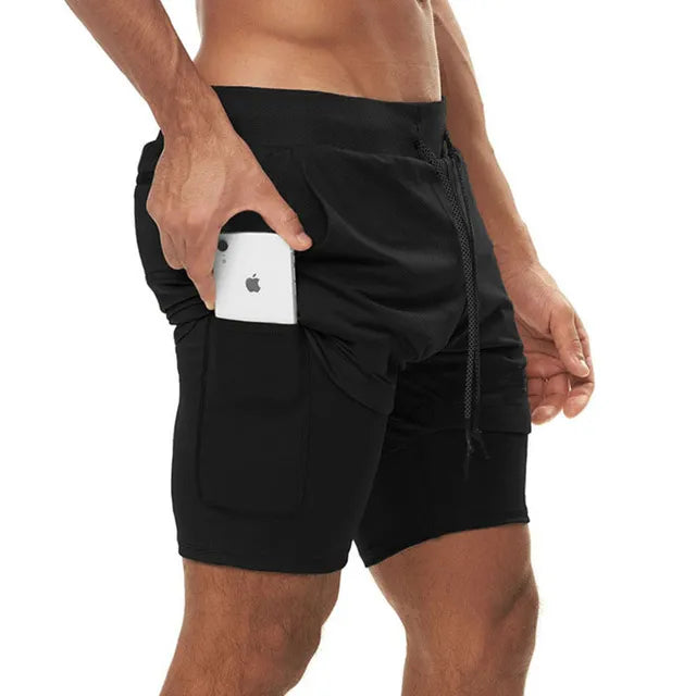 Quick Dry Fitness, Running, Workout Shorts 2 in 1 for Men Maxct