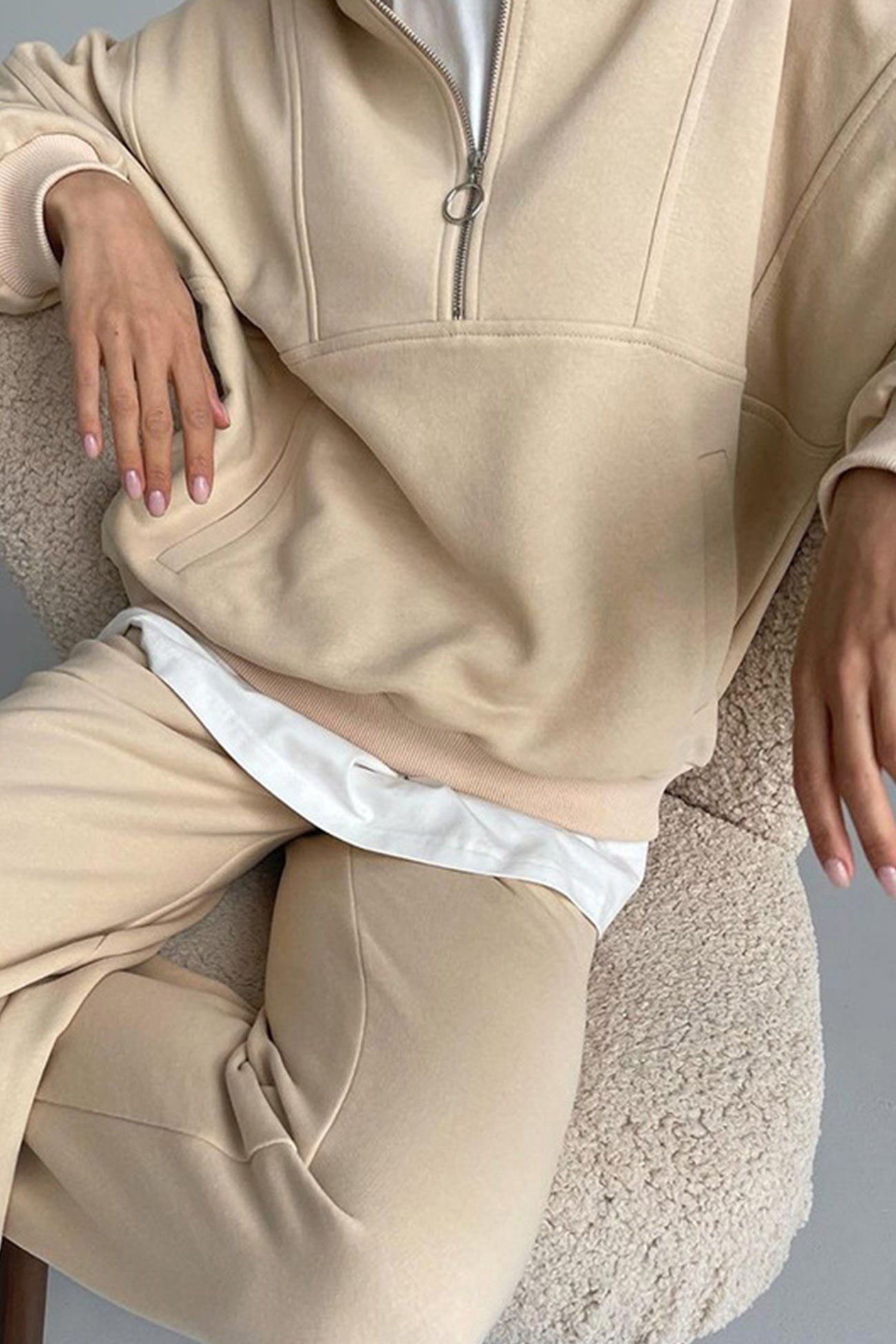 Maxct Zip-up Stand Neck Sweatshirt Suits