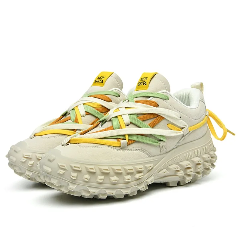 Tank Shoes Multiple-Lace Daddy's Shoes for Men Maxct