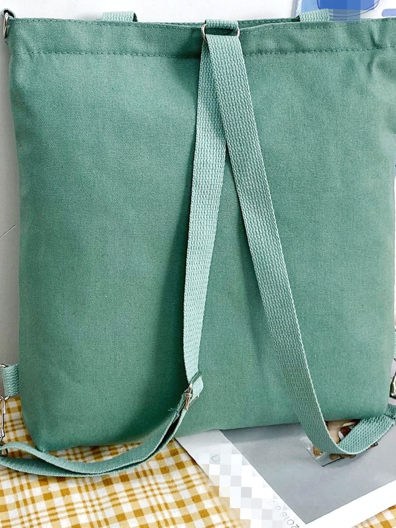 Maxct - Letter Graphic Shopper Bag with Bag Charm  - Women Tote Bags