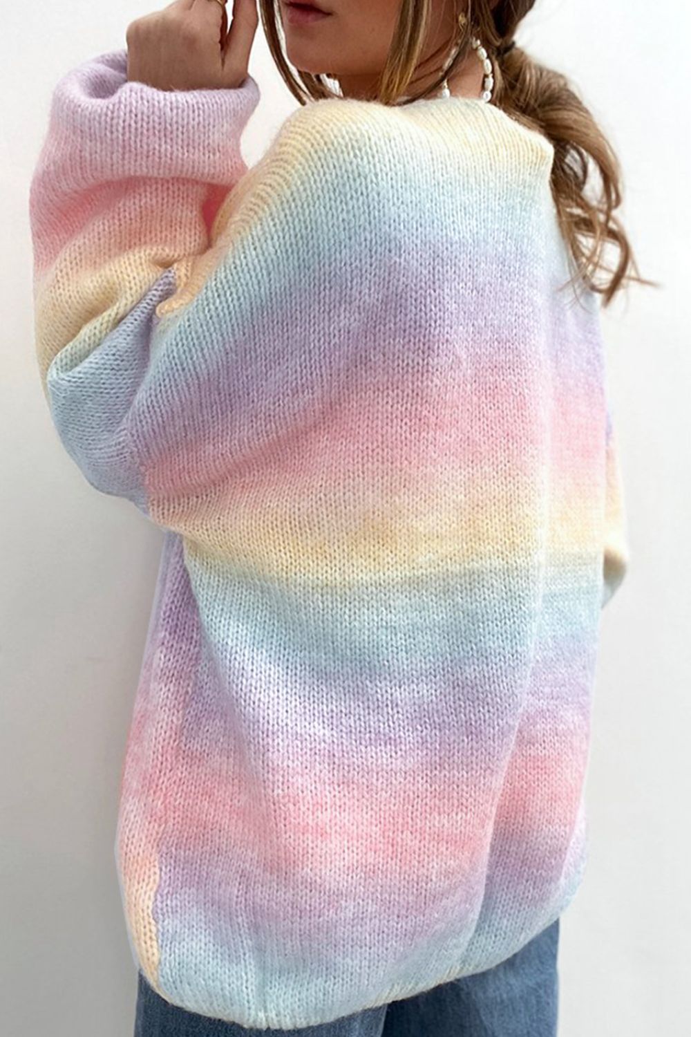 Maxct &Gradient Open Front Drop Shoulder Cardigan