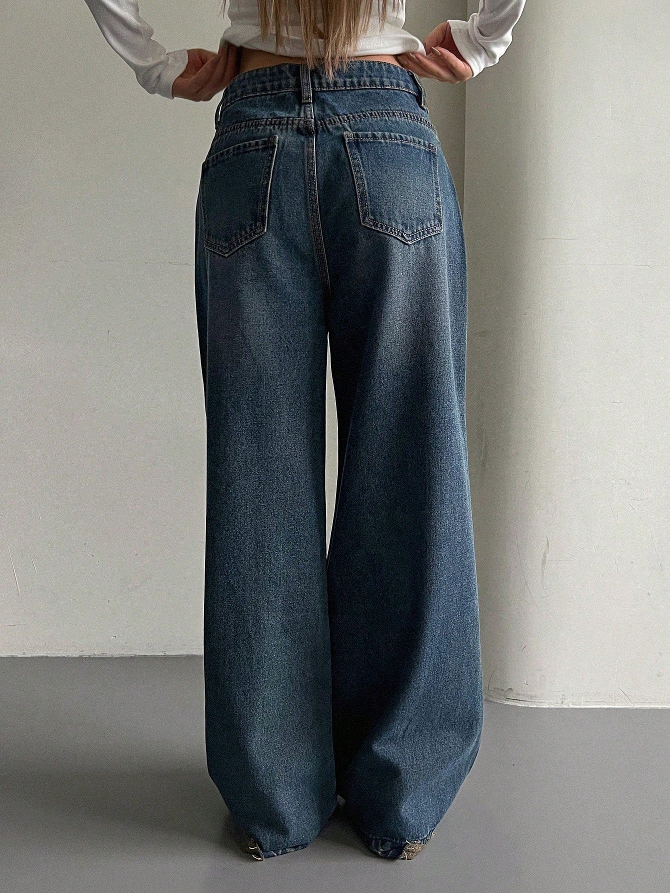Maxct Ladies' Fashionable Wide Leg Denim Pants