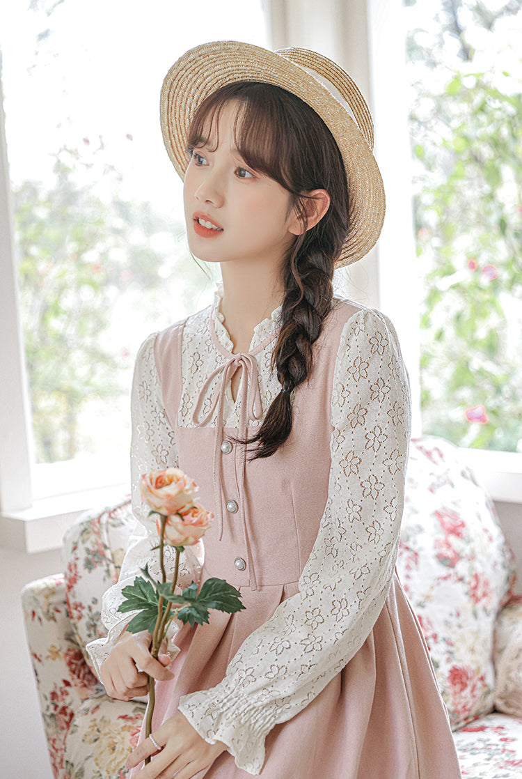 Floral Lace Twofer Midi Dress Maxct