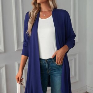 Maxct &Open Front Long Sleeve Cardigan