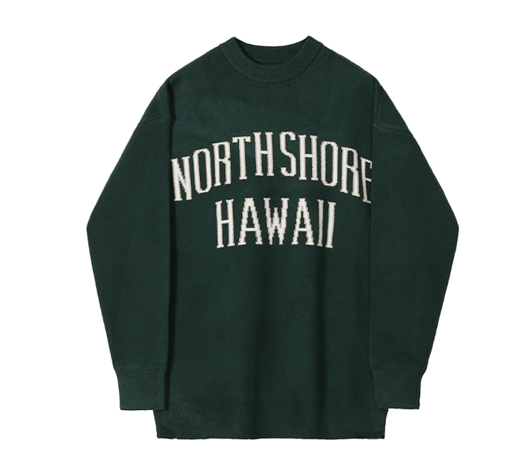 Maxct 6144 Knitted Hawaii Lettered Pullover Sweater