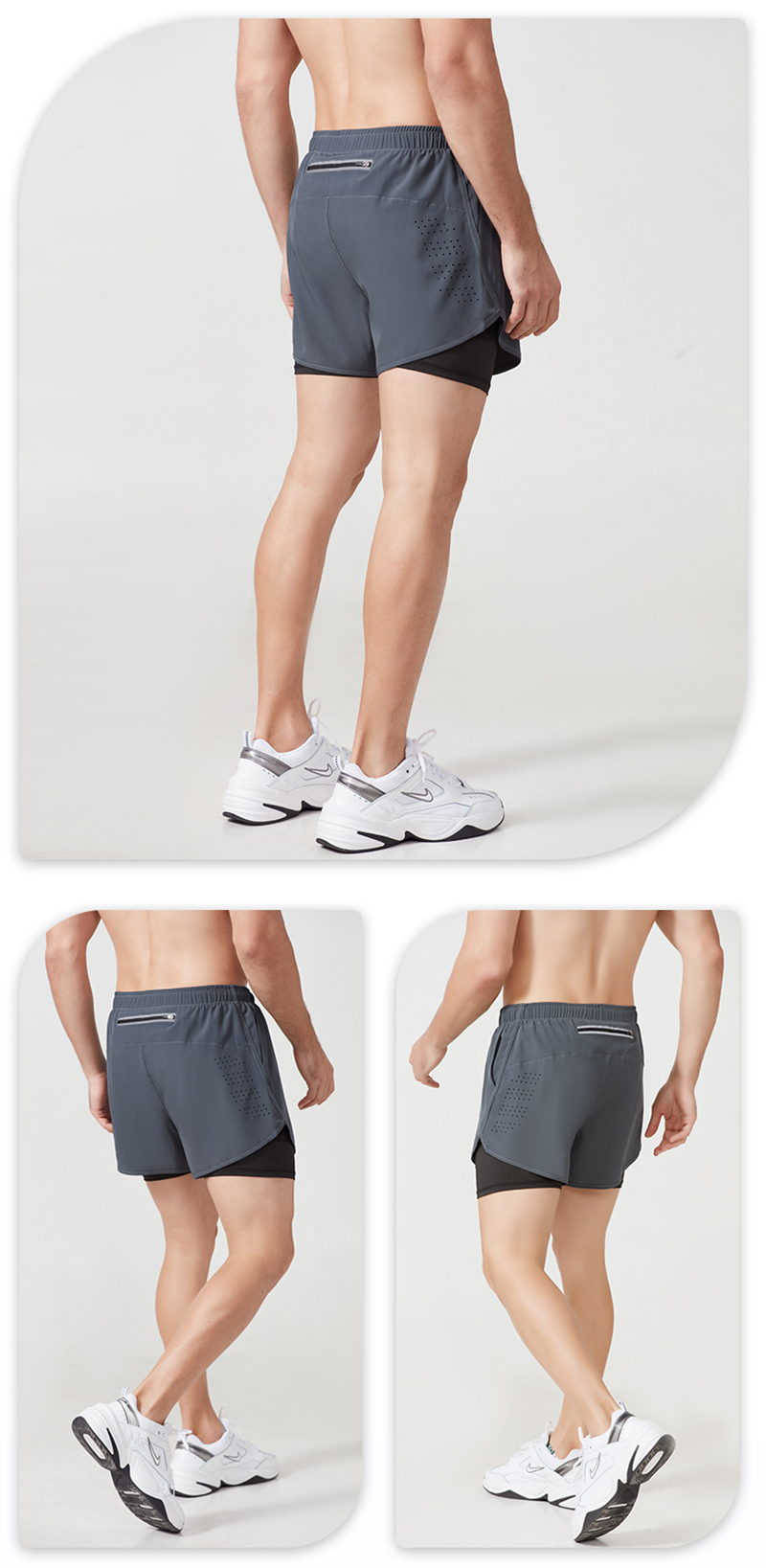 Double-Layer Men's Running Shorts: Quick-Drying Fitness Workout - true deals club