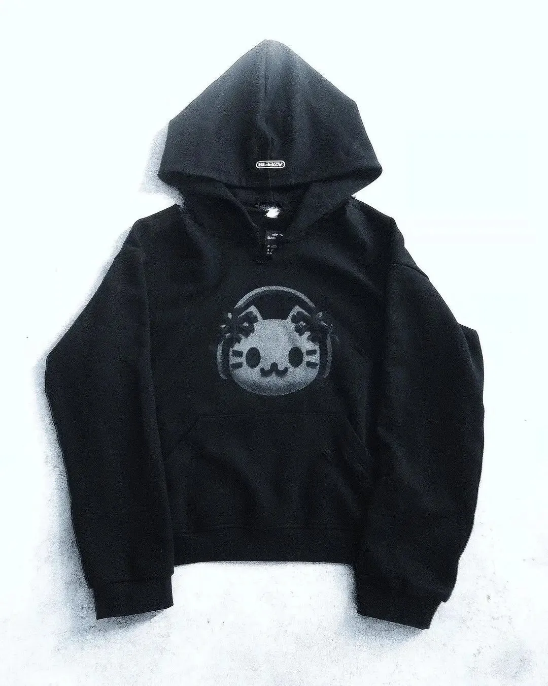 Maxct Vintage Y2k Harajuku Aesthetic Gothic Fashion Print Zip Up Hoodie Hip Hop Sweatshirt Casual Tops Women Man Kpop Clothes