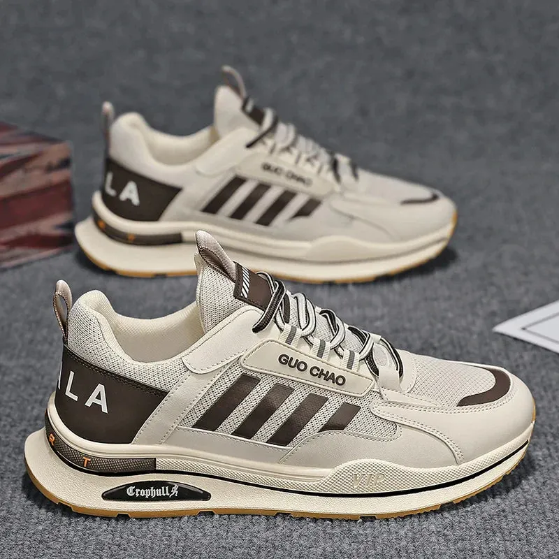 Men's Luxury Leather Sneakers Comfortable Summer Running Shoes Maxct