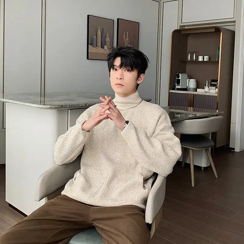 Maxct Pleated Turtleneck Bottoming Sweater