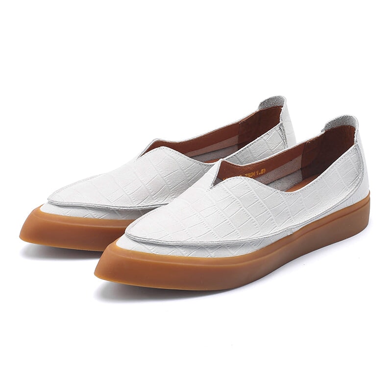 Witch Style Point Toe Soft Flat Loafers Maxct