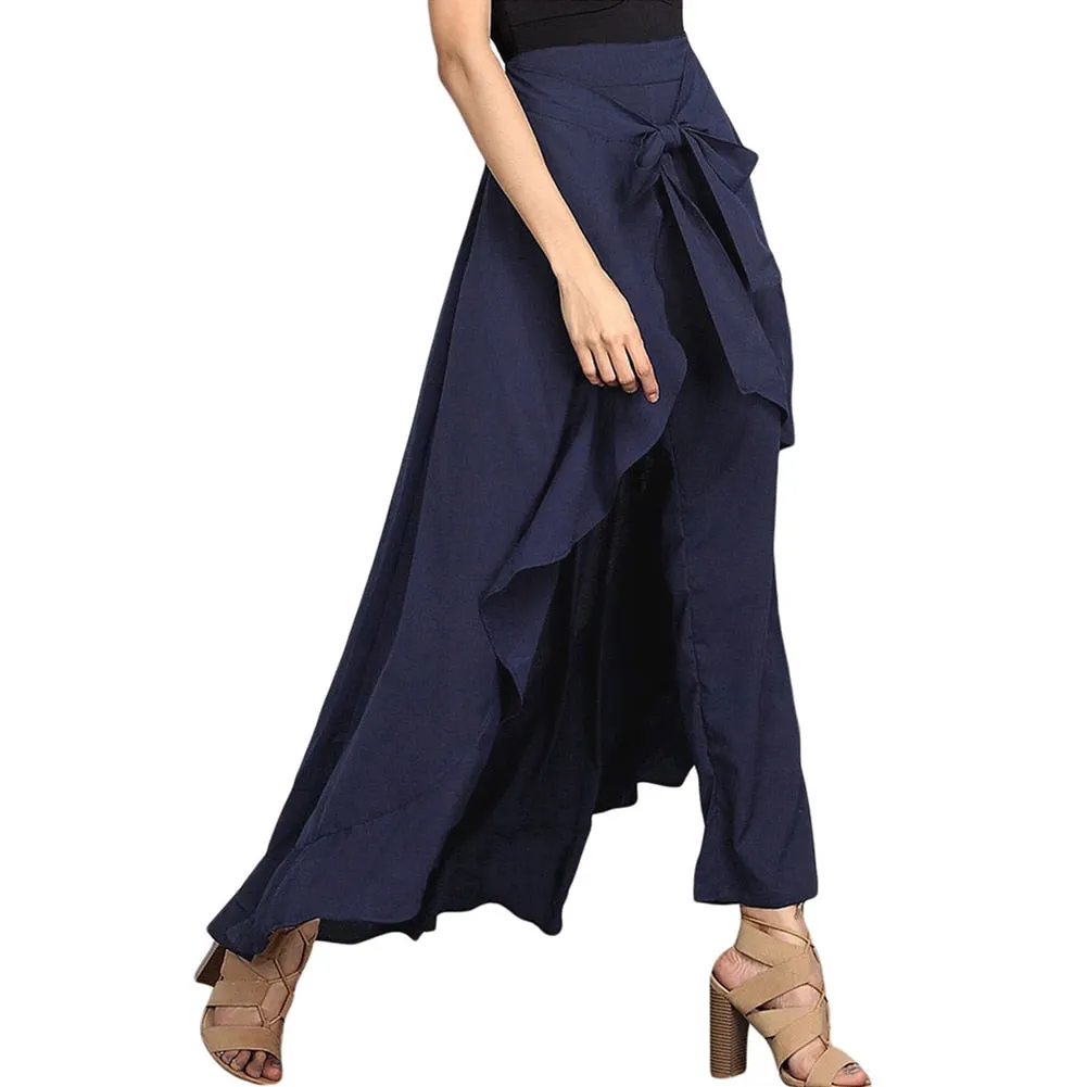 Women's Ruffled High-Waist Palazzo Pants