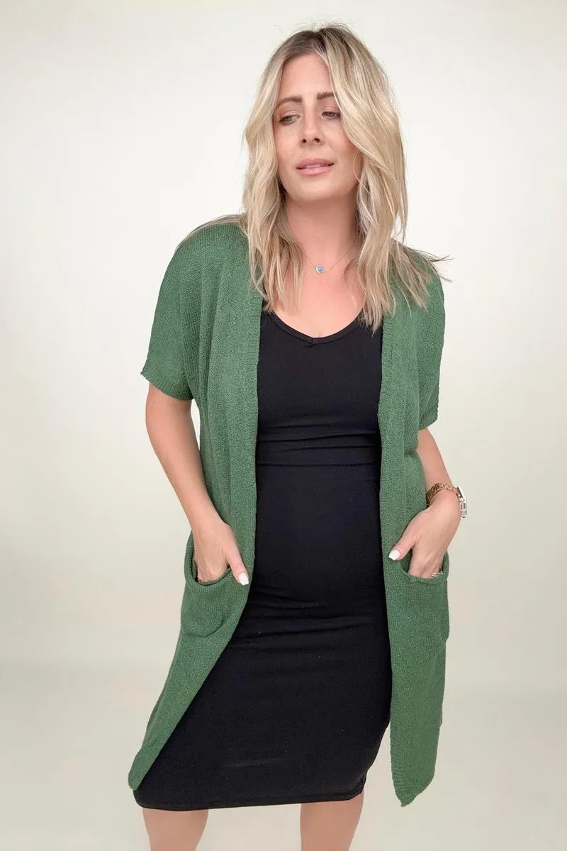 Maxct &Shorts Sleeve Light Knit Dolman Cardigan