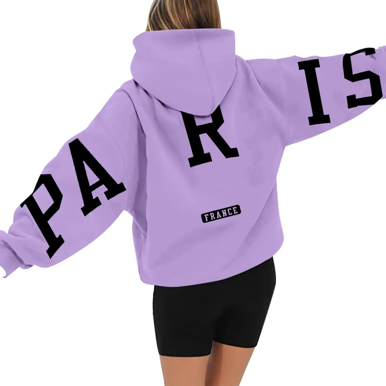 Printed Paris Hoodie for Women Maxct - Image 3