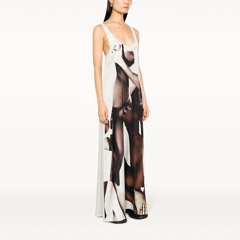 Women's Abstract Sexy Seduce Printed Dress Tank Camisole Sleeveless Dresses Wild Printed Casual Wear Streetwear Outfit