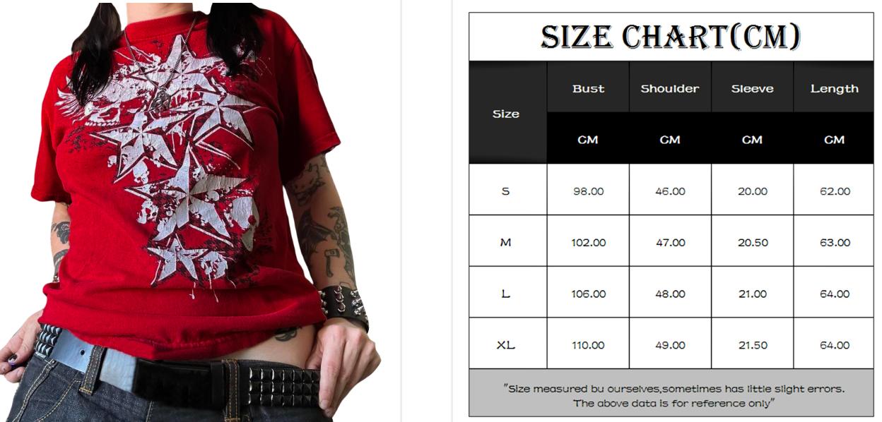 y2k Aesthetic Fairy Grunge Vintage Tops Graphic Print Brown T-Shirt Short Sleeve Slim Pullover Sweats Tees Harajuku Retro Women