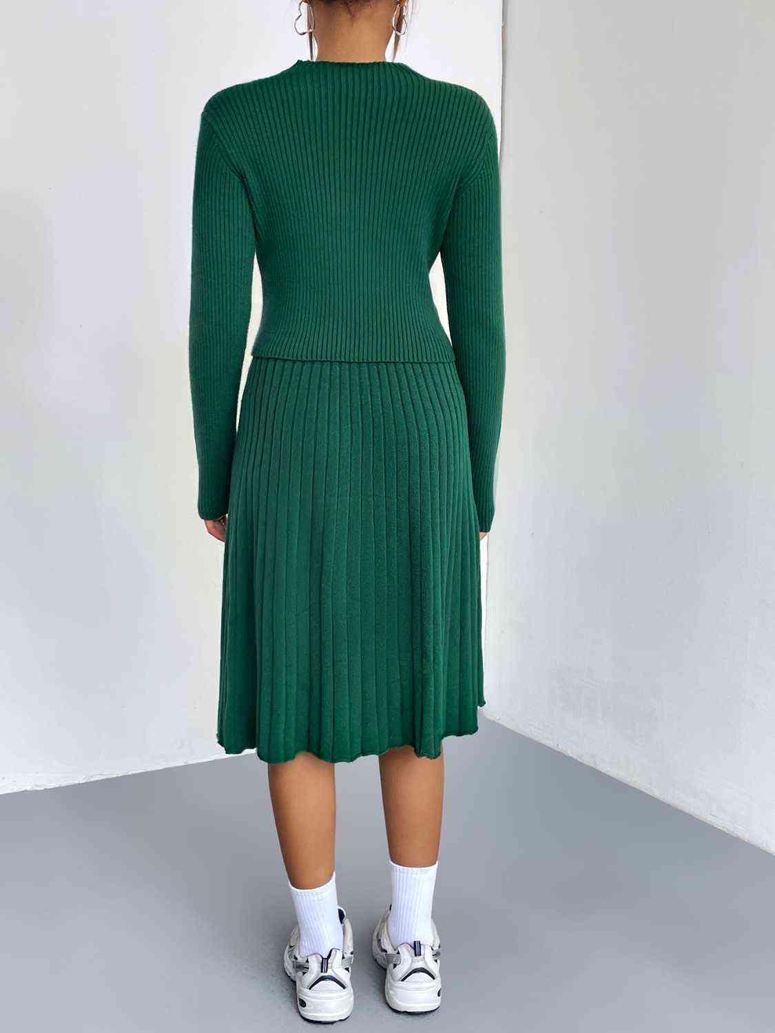 Maxct &Rib-Knit Sweater and Skirt Set - Image 4