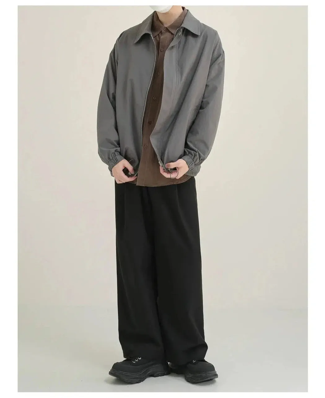 Maxct Lapel Drawcord Hem Jacket