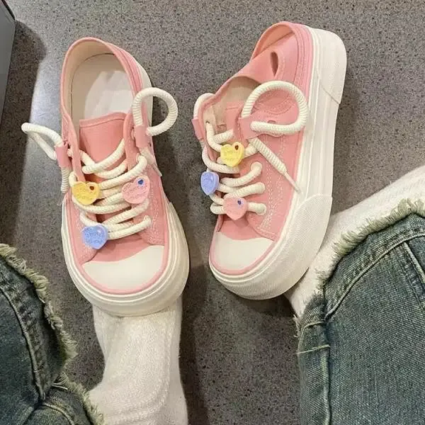 Shoes for Teen Girls Canvas Platform Sneakers Maxct