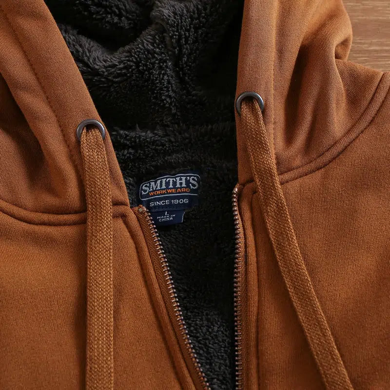 Maxct Sherpa Fleece Hooded Sweatshirt Jacket