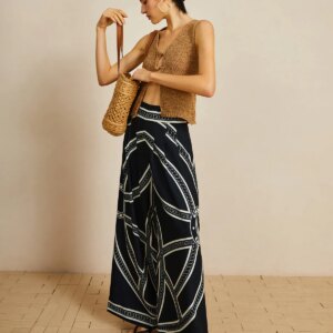 Maxct Print Wide Leg Pants