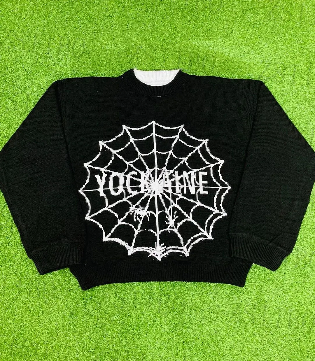 Maxct traf y2k Women's sweater pullover sweatshirt long sleeve winter vintage print pattern clothes hip hop oversize back school fit