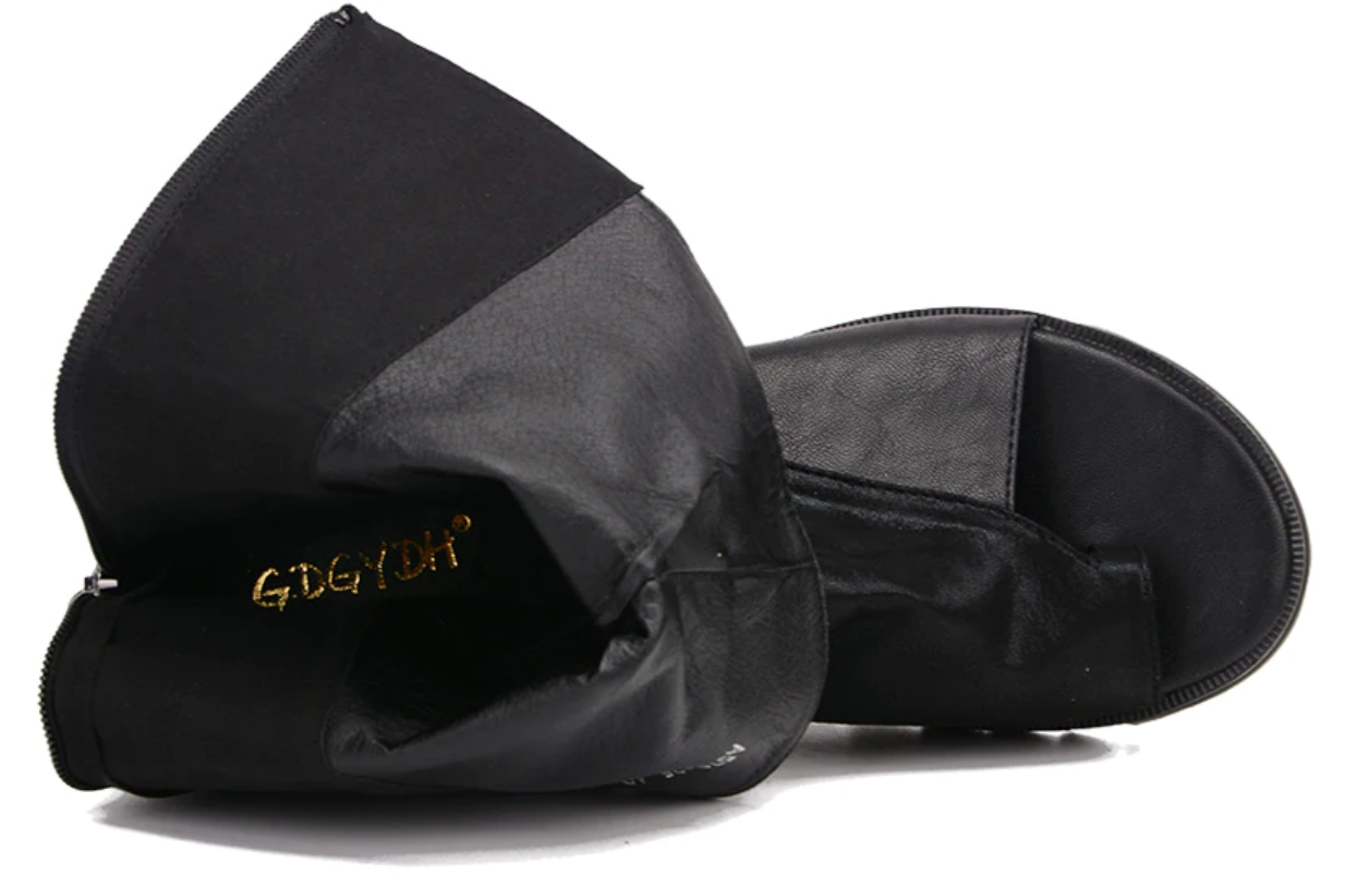 Soft Leather Open Toe Boots Maxct