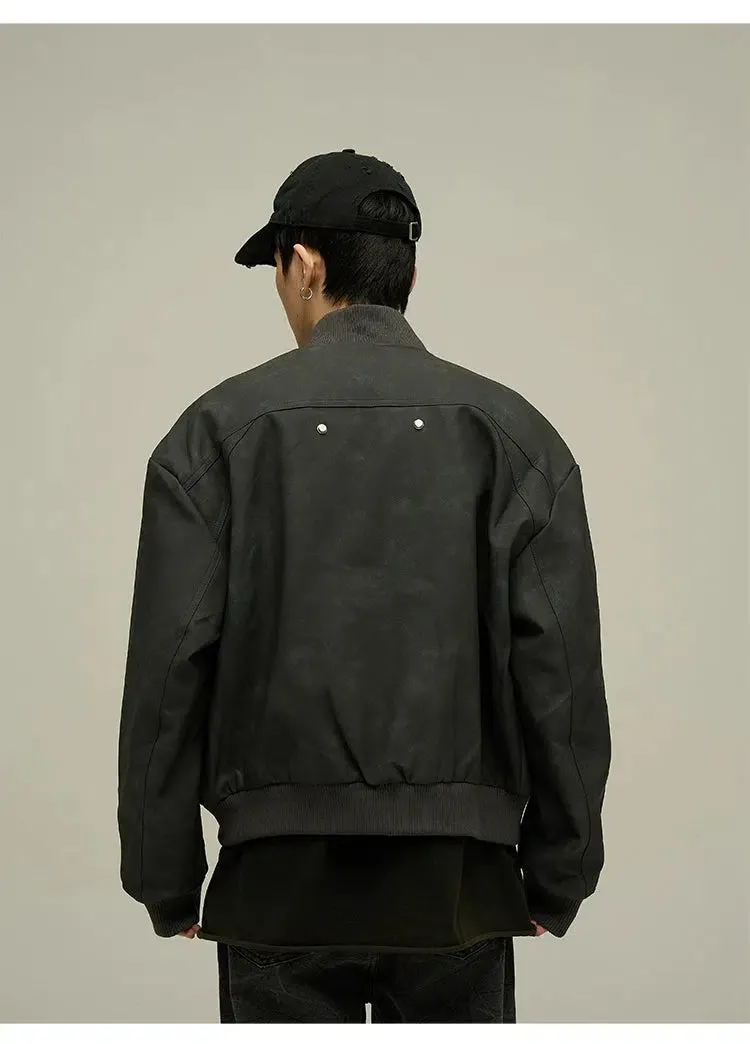 Maxct Retro Washed PU Leather Jacket