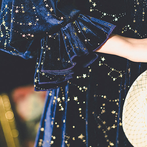 Constellation Velvet Midi Dress Maxct