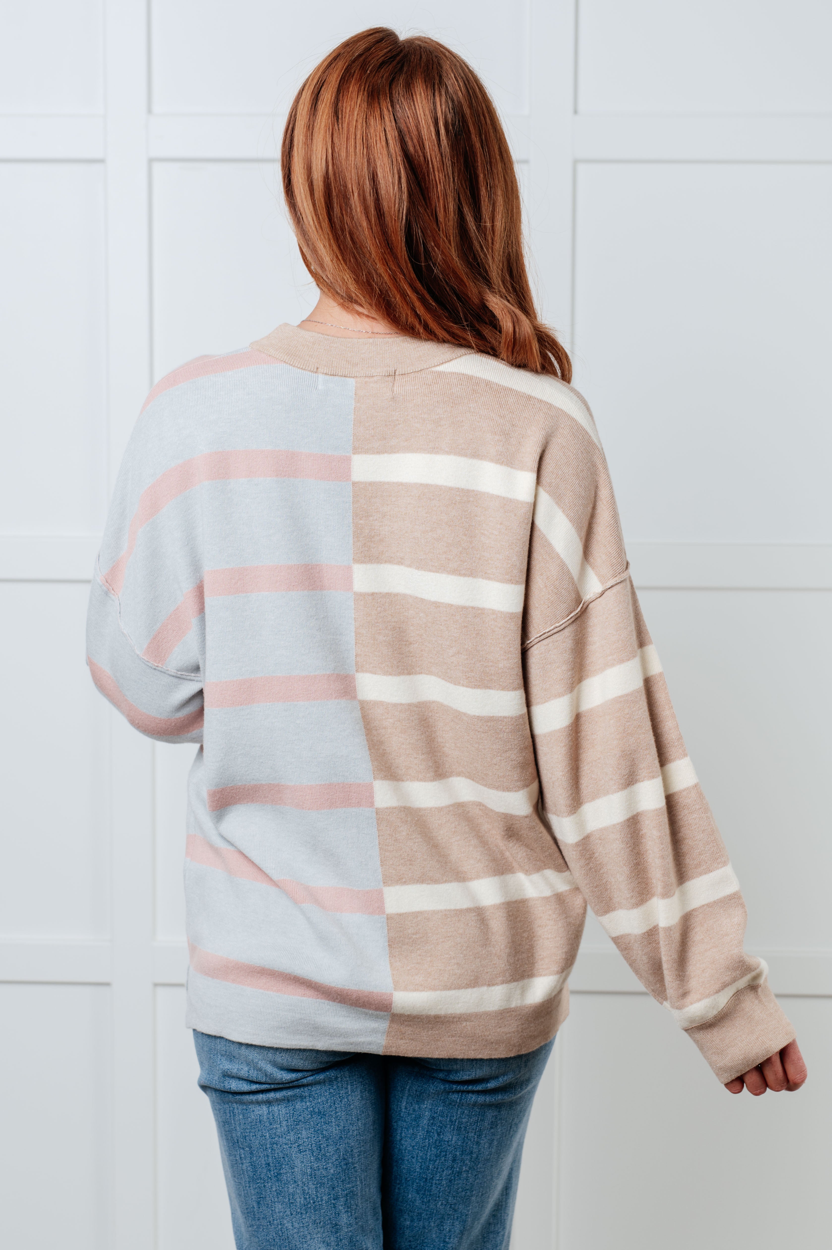 Maxct &Exceptional Thought Striped Patchwork Sweater