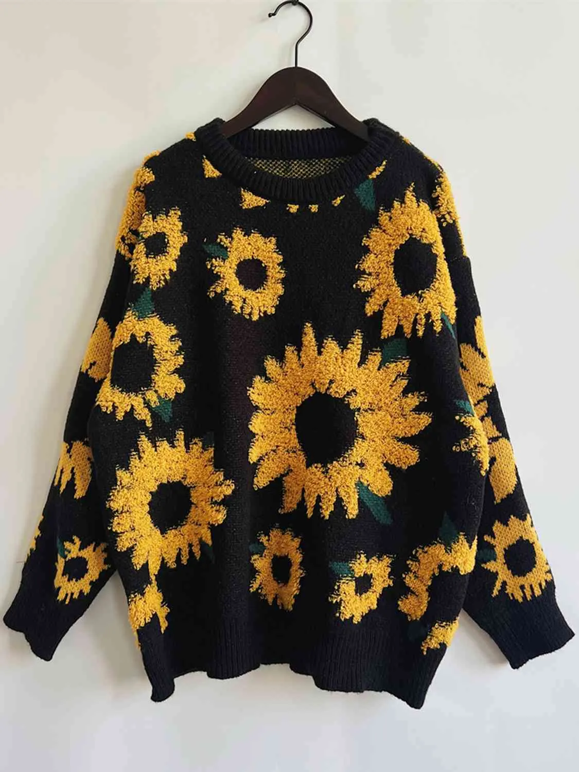 Maxct &Sunflower Dropped Shoulder Long Sleeve Sweater