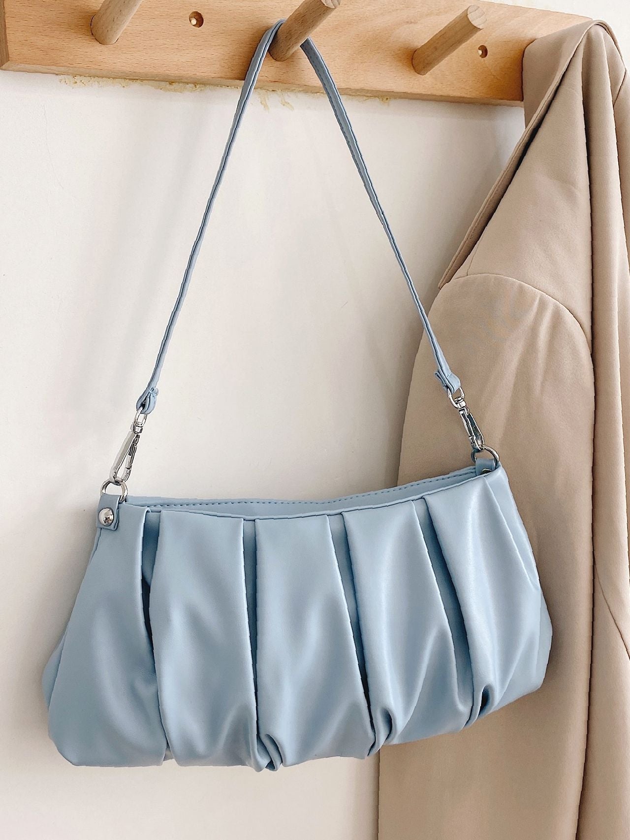 Bag For Love - Minimalist Ruched Bag  - Women Maxct Bags