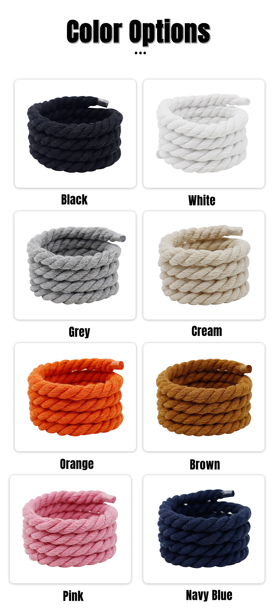 Round Linen Rope Laces AF1 - true deals club