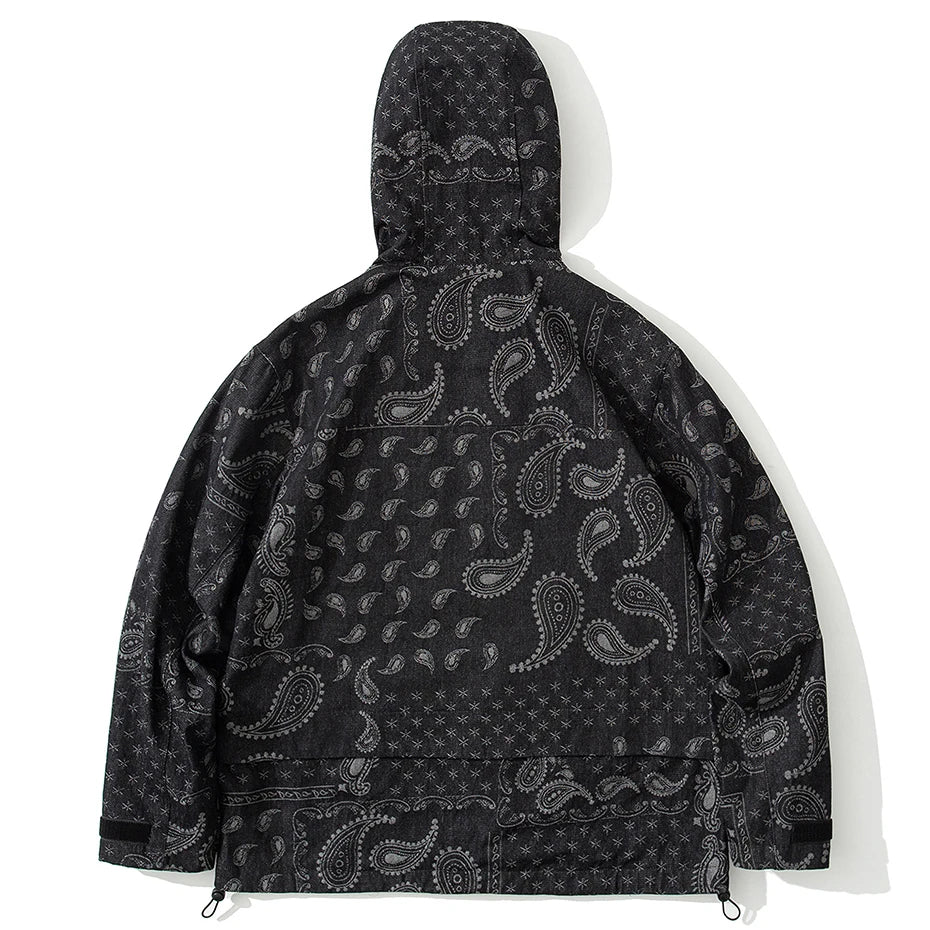 Maxct &Paisley Hooded Denim Jacket