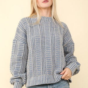 Maxct &VERY J Two Tone Long Sleeve Sweater