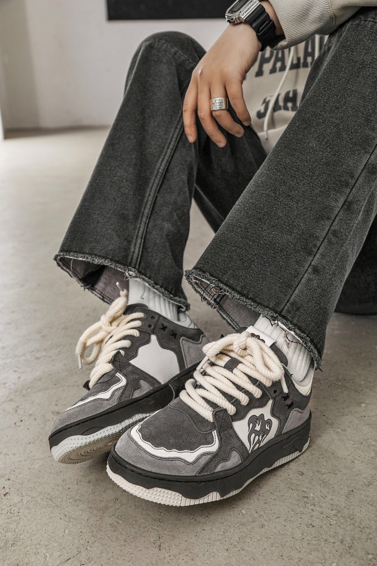 Punk Goth Volcano Sneakers
