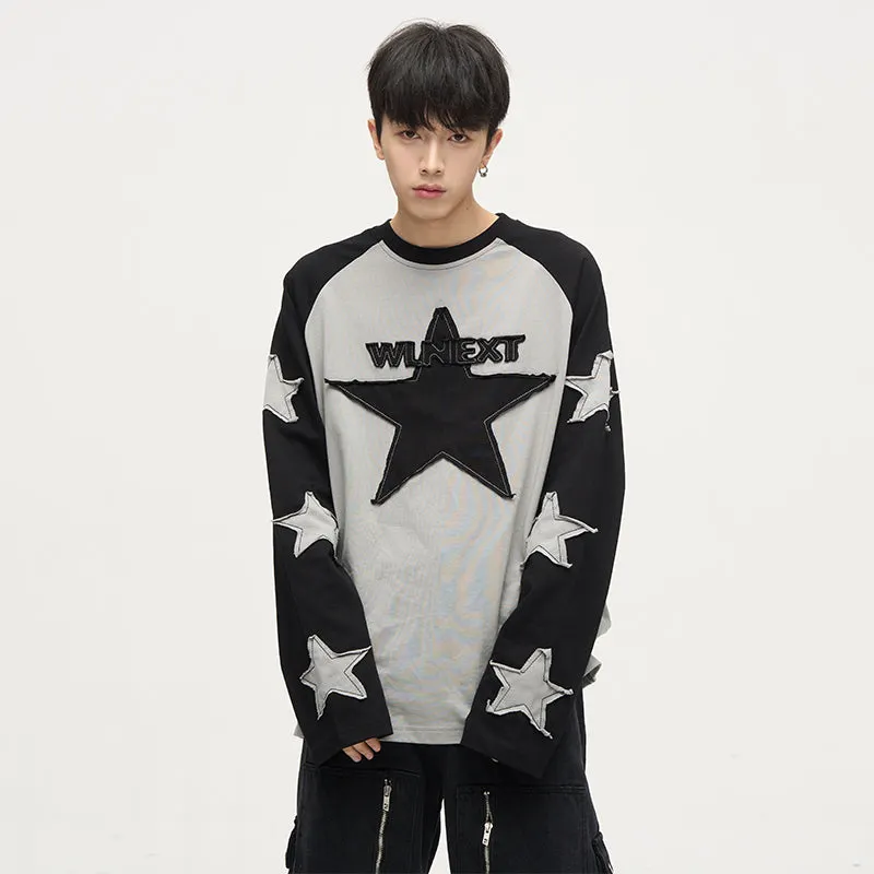 77Fight All Over Star Patches Shirt Maxct