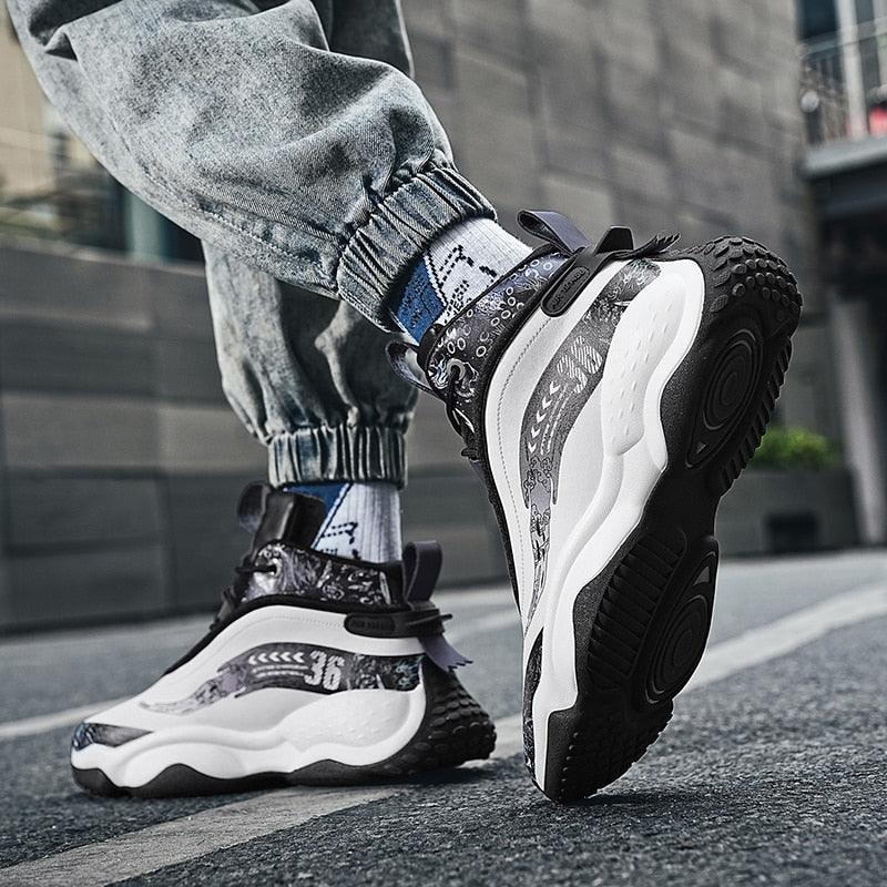 Mesh High-Top Athletic Sneakers for Men Maxct