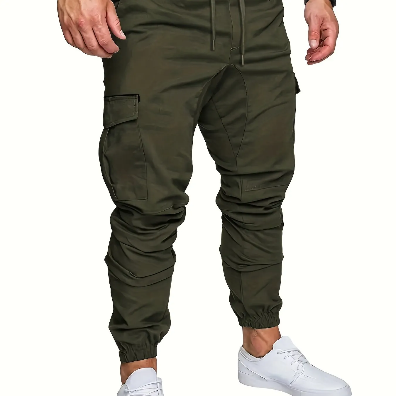 Maxct  Men's Casual Cotton Pockets Drawstring Outdoor Sports Cargo Pants
