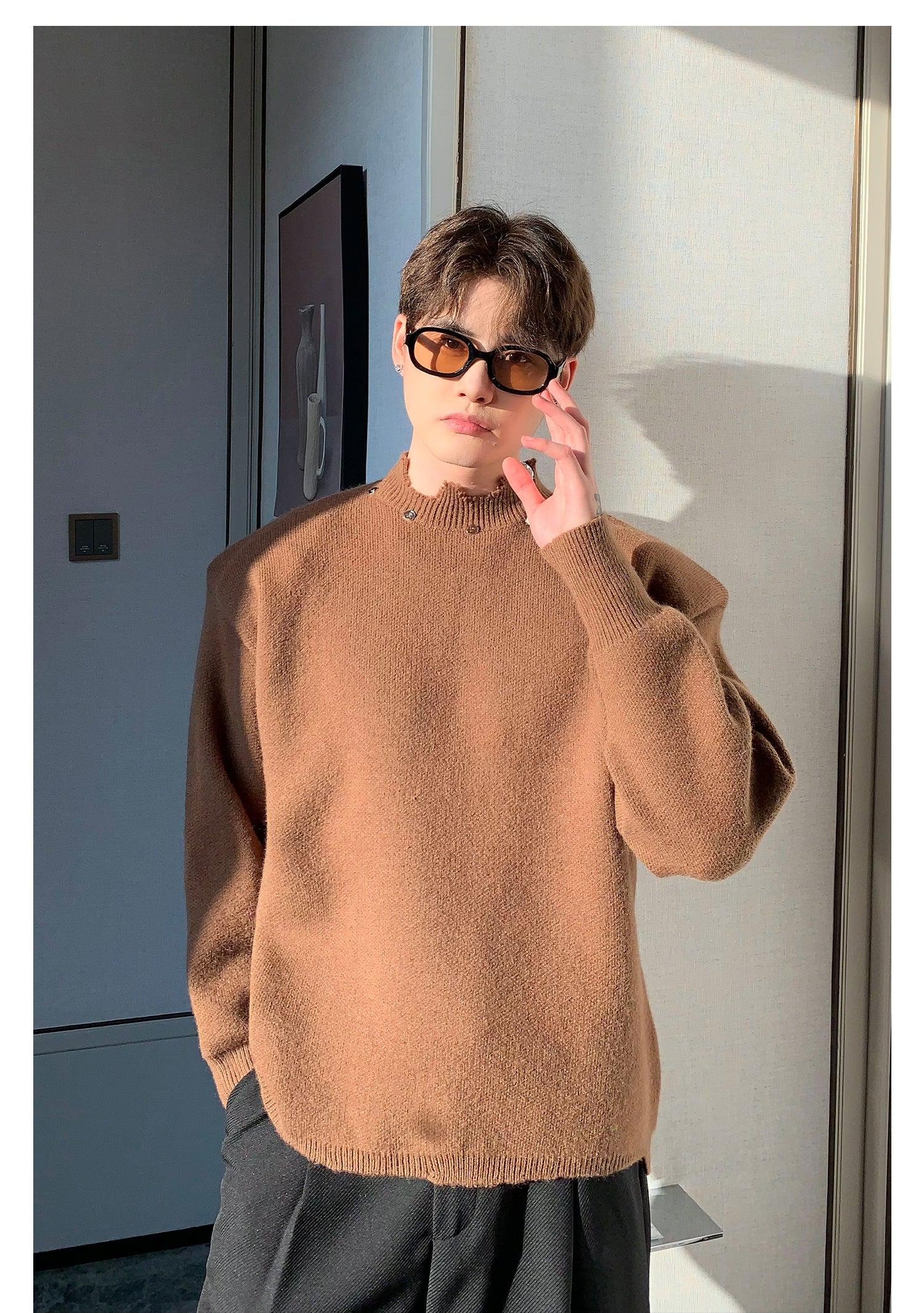 Maxct Ripped Metal Knitted Sweater