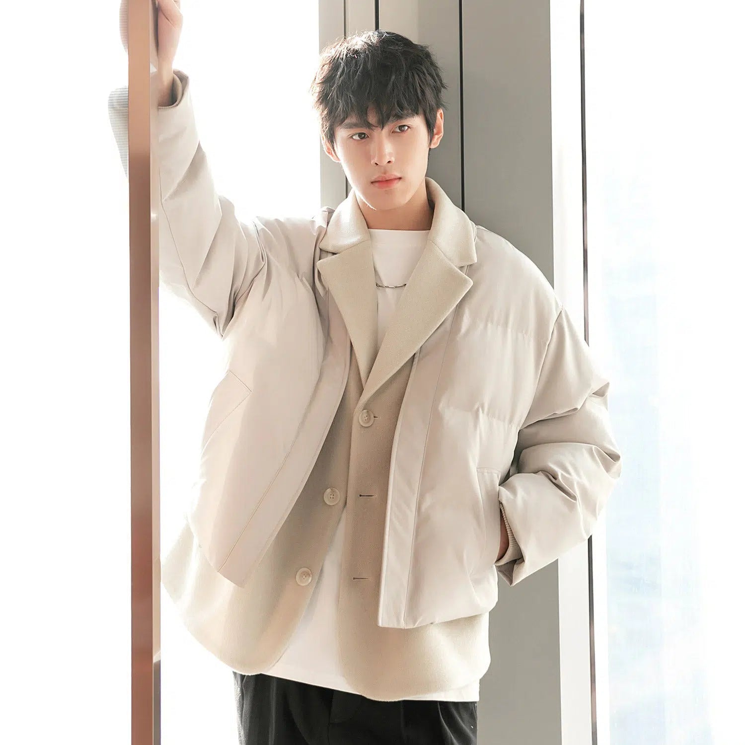 Maxct Two Piece Stitching Puffer Jacket