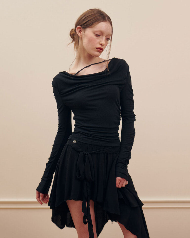 Balletcore Asymmetrical Mid Skirt Maxct