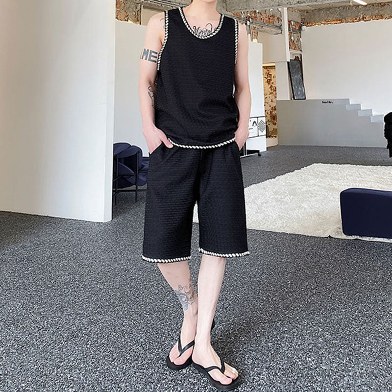 Maxct Webbing Trim Tank and Shorts Two Piece Set - Image 3
